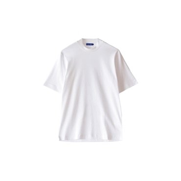 [YOSHIDA SHIRTS] Tシャツ 襟高 日本製 スビンプラチナム ジャケット専用 半袖 STKB26-124 ホワイト L