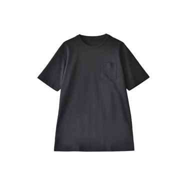 [YOSHIDA SHIRTS] Tシャツ 日本製 スビンプラチナム 丸首 ワンポケット 半袖 STKJ23-040 ブラック L