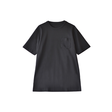 [YOSHIDA SHIRTS] Tシャツ 日本製 スビンプラチナム 丸首 ワンポケット 半袖 STKJ23-040 ブラック M