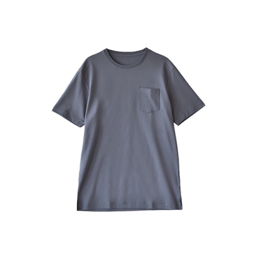 [YOSHIDA SHIRTS] Tシャツ 日本製 スビンプラチナム 丸首 ワンポケット 半袖 STKJ23-040 チャコール LL