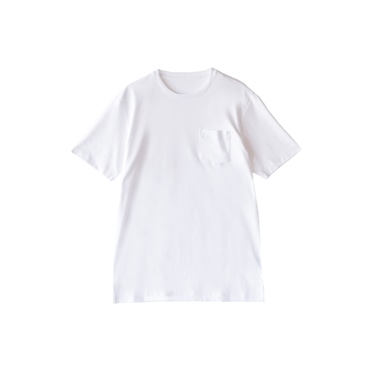 [YOSHIDA SHIRTS] Tシャツ 日本製 スビンプラチナム 丸首 ワンポケット 半袖 STKJ23-040 ホワイト LL
